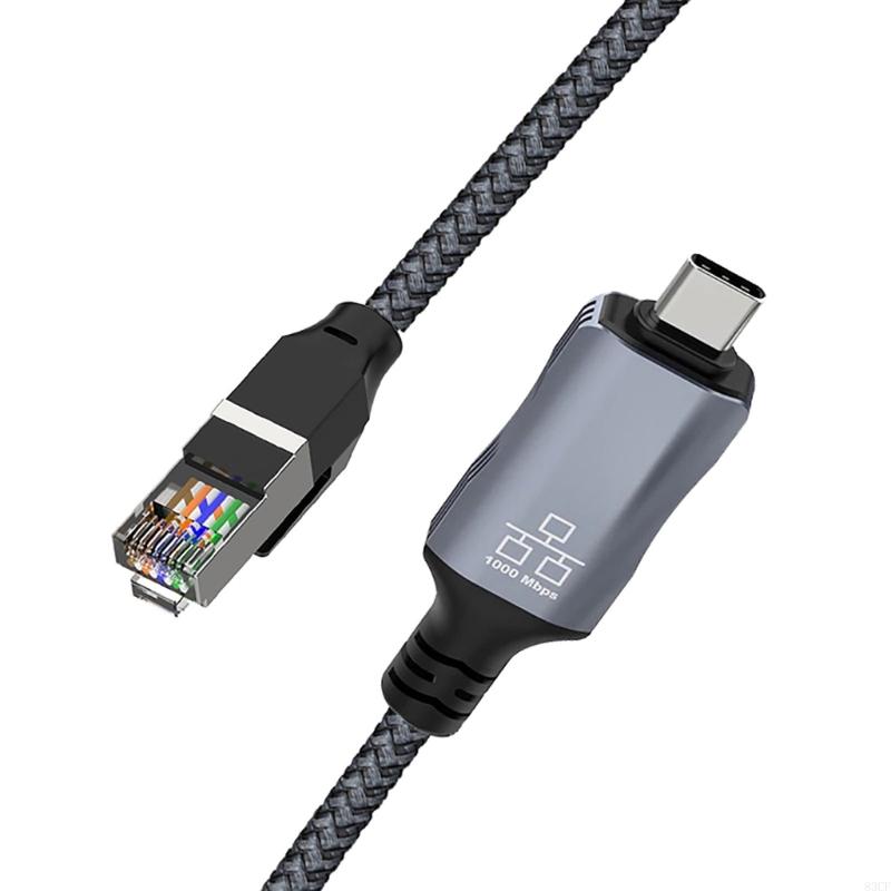 Braided Line - Kabel Jaringan USB C Ke RJ45